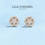 GYG9 Girlfriend Birthday Gift 18K Rose Gold Earplug Stud Earrings 0.25Carat Moissanite Diamond Women
