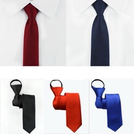 🖇️ Lazy zipper neck tie business plain for man (8cm) 🖇️
