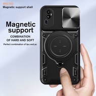 For Oppo Reno10 Pro+ Case Push Camera Shockproof Cover Oppo Reno10Pro+ Reno 10 Pro Plus 5G CPH2521 Car Magnetic Ring Stand Funda