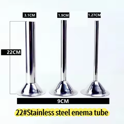 3-piece set of 22 # meat grinder enema funnel, 22 # stainless steel enema tube