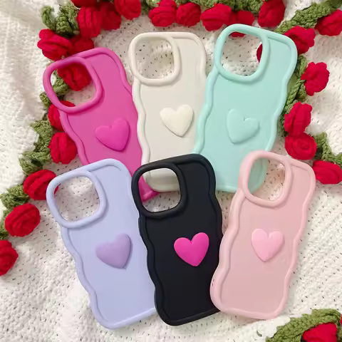 Love Heart Candy Wavy Silicone Case For Huawei Honor 400 90 Magic 7 Lite X8C X9B X8B X7B X8A X9A X7A