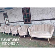 Set Sofa Kursi Kerang Lesti Terbaru Termurah / Kursi Pelaminan Kerang