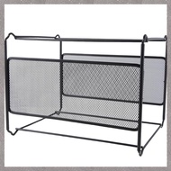 (VCBZ) A4 Mesh Metal File Organizer Box Hanging File Folder Box Desk Storage Holder Shelf Holder Sto