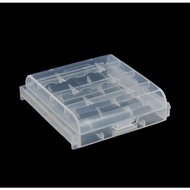 Battery Holder Case 4 AA AAA Hard Plastic Storage Box Cover For 14500 10440 Battery Organizer Contai