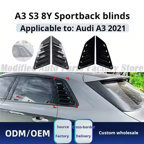 Suitable for Audi A3 S3 8Y Hatchback 2021 + Hatchback Version Triangular Shutter Sticker Modificatio