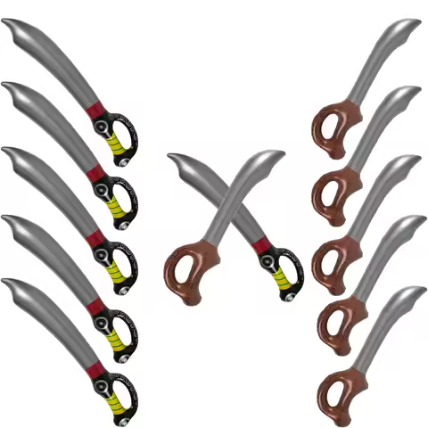 6pcs Pirate Sword Pirate Party Toys Inflatable Swords Inflated Knife for Birthday Party Supplies Hal