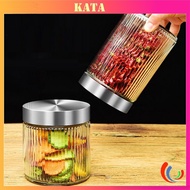 Large Glass Jar Capacity 900ml To 2 Liters with Swirling Stainless Steel Lid for Spices Deli Soaking