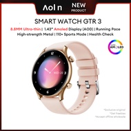 AOL0N GTR 3 Smart Watch Women 45mm AMOLED Display DIY Watch Face 100+ Sports Modes Sleep Monitoring 