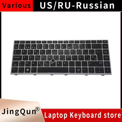 Russian US New Backlit Laptop keyboard For HP Elitebook 730 G5 735 G5 830 G5 836 G5 G6 L07666-001 L1