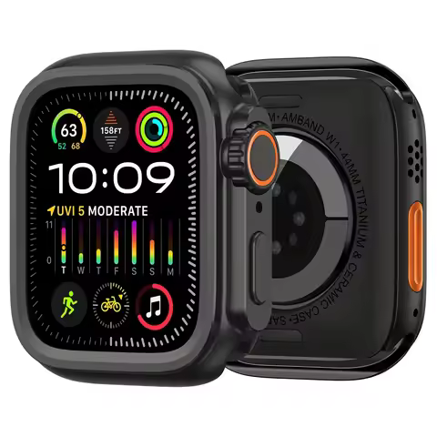 Zinc Alloy Case For Apple Watch Series 9 8 7 45mm Seconds Change to Ultra 3/2/1 49mm Protection Shel