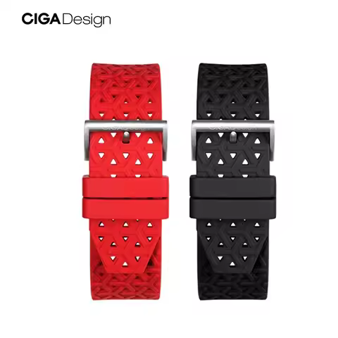 CIGA Design 22mm Silicone Watch Strap Food-grade Waterproof Watchband for Mechanical Automatic Watch
