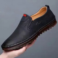 Leather men shoes luxury nd formal casual mens loafers moccasins soft breathable slip on boat shoes