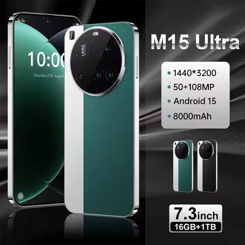 M15 Ultra Mobile Phone 8000mAh Smartphone 5G Dual SIM Cellphone 16GB+1TB Android Original Global Ver