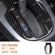 HKCN Carbon Fiber Console Gears Shifter Inner Panel Car Interior Accessories Cover Trim Sticker For 