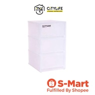 Citylife 27L Frost 3 Tier Cabinet (Large) - Clear - G5071 - Citylong