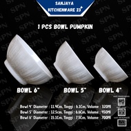 Plain White Porcelain Ceramic Pumpkin Bowl with More Aesthetic Body Pumpkin Model | Sanjaya Kitchenw