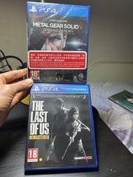 PS4. 潛龍諜影5:原爆點 及最後生還者. 重製版  、雙碟不散賣