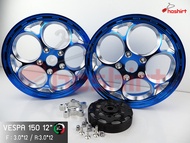 ล้อแม็กVespa Sprint vespa primavera 125 150 เวสป้า 125 150ขอบ 12 นิ้ว ลาย ลูกโม่ pazzo ( 1 คู่ )