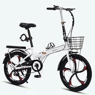 Folding Bike, 7-Speed Drivetrain, High-Carbon Steel Folding Bike Lightweight Foldable Bike for Commuting Adults Teenager Men Women