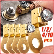 ALBIN Car Battery Terminal Blocks, 2.5‑10mm² Solid Copper Battery Connector, 6mm Hole Screw‑Tight Ca