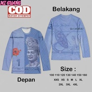 RM100 Banknote Long Sleeve Tee | Exclusive Print for Merdeka & Community Activities