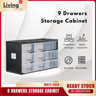 9 Drawer Storage Cabinet Plastic Drawer Plastic Cabinet Storage Box Desktop Storage Table Organizer 