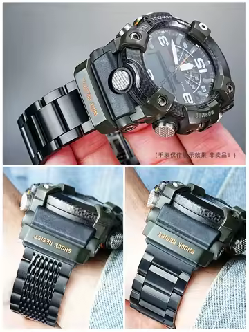 GG B100 Modified metal watch strap For Casio G-SHOCK 3rd generation Little Mud King 5594 GG-B100-1A 