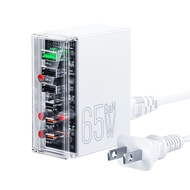 【HOCO】65W氮化鎵GaN 供電怪獸 PD/QC/TYPE-C 六孔輸出桌上型延長線快充充電器