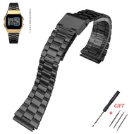 Watch Band for Casio F-91W F105 F108 A158W A168 AE1200 AE1300 Replacement Watchstrap Metal Band 18mm