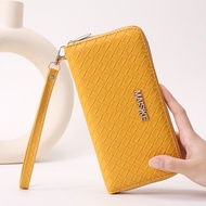 long wallet woman wallet woman Long Fashionable Zipper Multifunctional Woven Ladies Wallet