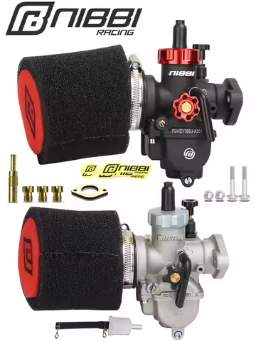 NIBBI Motorcycle PE17/19/22/24mm Racing Carburetor Kit Foam Air Filter for Yamaha Suzuki 100-150cc G