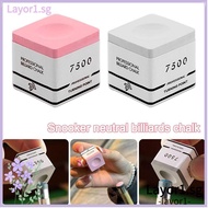 LAYOR Snooker Neutral Pool Chalk, Pink/Grey Fine Powder TP7500 Billiard Chalk,  Non-slip Square Bill