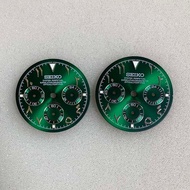 New Style Modified Watch Accessories Roman Font Font Green Dial Only Suitable for VK63 Quartz Moveme