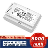 New Battery For Samsung Jet 70 Vs15t7032p4 Vca-Sbt90e Vacuum Cleaner Batteries 21.6 V 5000Mah 48E2a