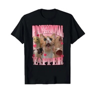 Professional Yapper Cat Lover T-Shirt for Dog and Cat Enthusiasts with Cute Short Sleeve Men's T-shi