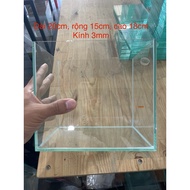 Aquarium 20x15x20 - 5mm glass computer grinding black glue