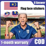 Ready Stock 10PCS/20PCS 2025 Malaysia Flag Sticker Bendera Malaysia Face Sticker Tattoo Sticker 3in1