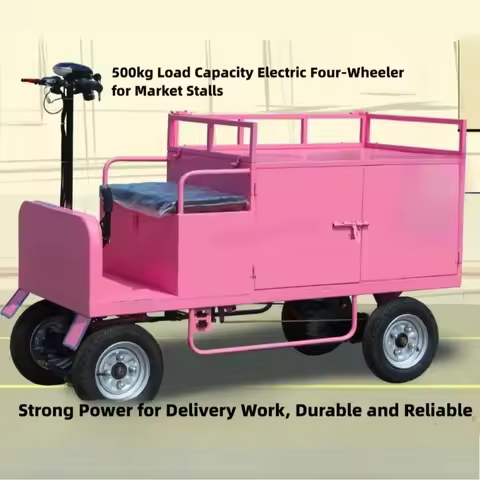 4 Wheel Electric Stall Cart Mobile Night Market Stall Multi Function Dessert Cold Drink Food Snack C