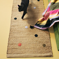 Runner flatwoven dotted natural 70x180 cm.