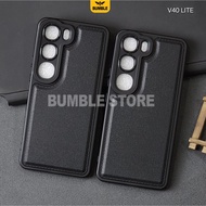Bumble - Vivo V40 Lite Case Leather Pro Black Softcase Vivo V40 Lite