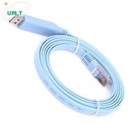 UM.T 1.8M USB To RJ45 USB To RS232 Serial To RJ45 CAT5 Console Adapter Cable Cord