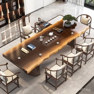 Combination Log Table Tea Chinese Kung Fu Tea Table Chair Household Table One Living Room New Large 