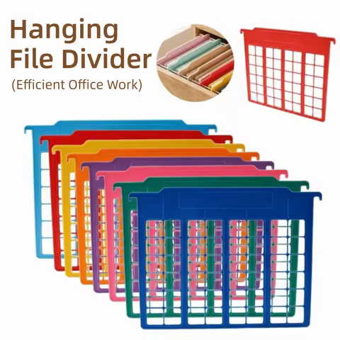 8pcs Plastic Hanging File Divider A4 Multicolor Hanging Folder Separator File Rack Partition Documen
