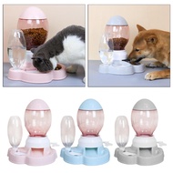 [szluzhen3gv] 2 in 1 Cat Feeder No-Spill Gravity 2.2L Food Dispenser Waterer Pets Supplies