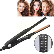 [Hot On Sale] 2 In 1 Hair Straightener &amp; Curler Small Flat Iron Ceramic Hair Crimper Corrugation Short Hair Straightening Curling Styling Tool
