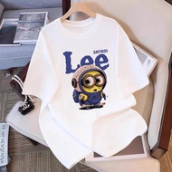 Unisex Premium Quality Shirt Minion pattern Simple Loose 100% Premium Cotton Korean Style Round Neck
