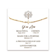 Bible verse 14k Gold necklace with card