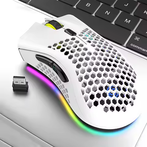 USB 2.4G Wireless Gaming Mouse BM600 RGB Light Rechargeable Mouse 800-1200-1600DPI For Desktop PC Co