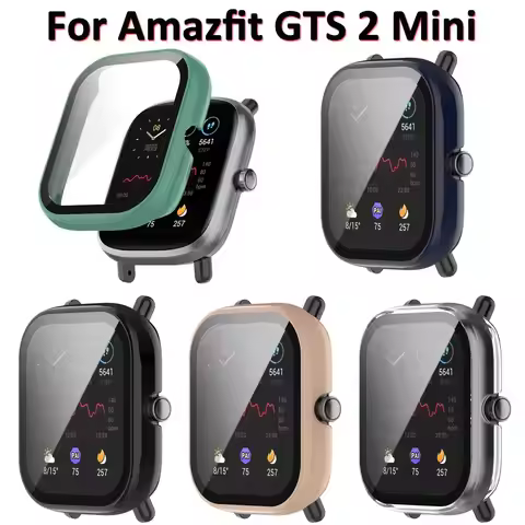 PC+ Tempered Glass Case for Amazfit GTS 2 mini Integrated Watch Case All-inclusive Screen Protector 