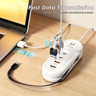 New hub Extension Port Comes with type-c Cable Dual pd Dual usb Charger Plug-In Board Splitter Data 